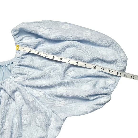 Baltic Born | Women | Lexington Blue Floral Crepe Babydoll Short Dress | 2XL - Picture 7 of 14